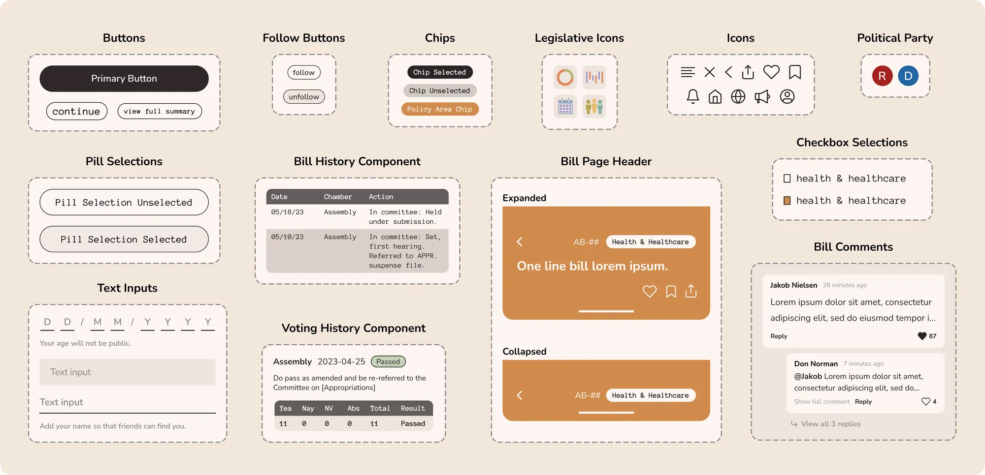 UI components and design system