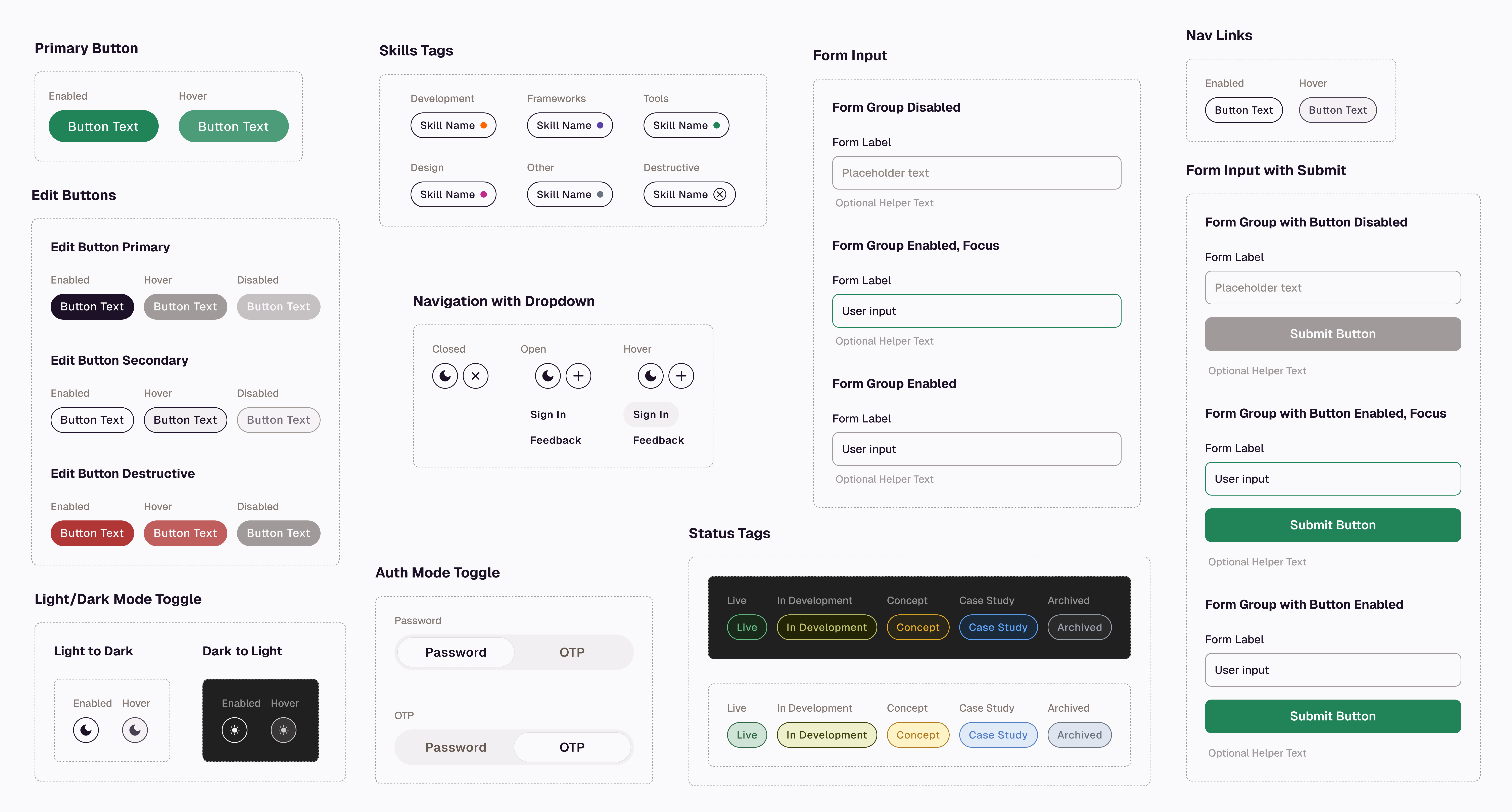 Tinyfolio Components